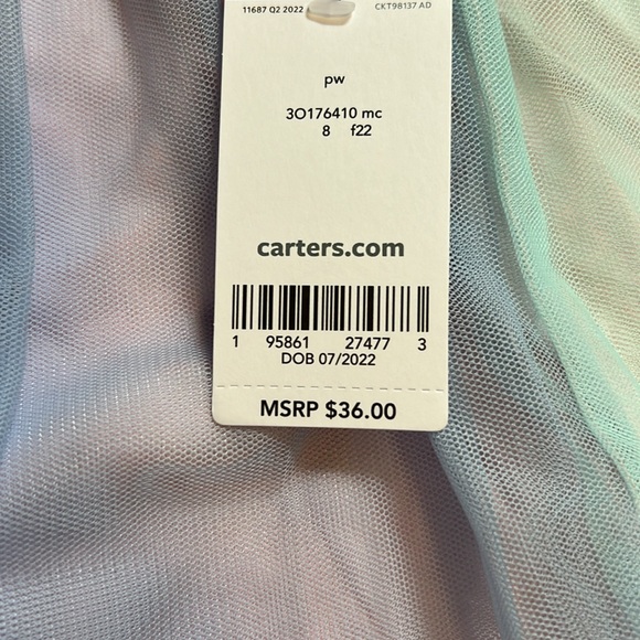 Carter’s Birthday Dress Girls size 8 NWT - Picture 3 of 3